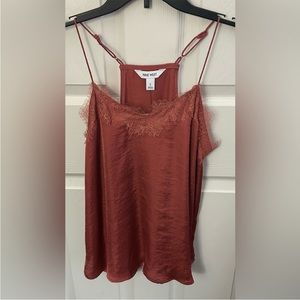 Nine West | Lace Trim Camisole Tank Top “Mauve Jewel”